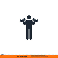 fitness gym icon vector illustration logo template