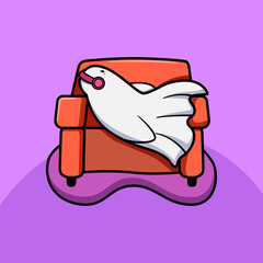 Bedsheet cartoon illustration