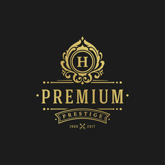 Luxury logo design template vector illustration.