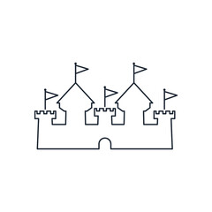 castle tower icon vector illustration simple design element