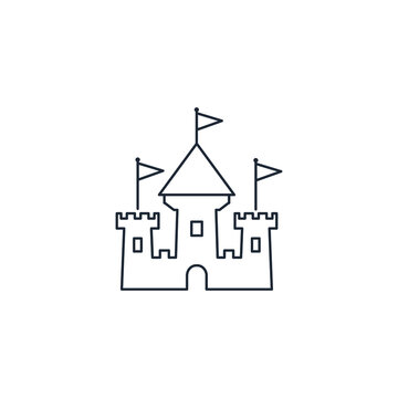 castle tower icon vector illustration simple design element