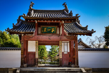 宇治、萬福寺とその周辺の情景