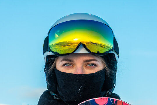 Girl at ski resort