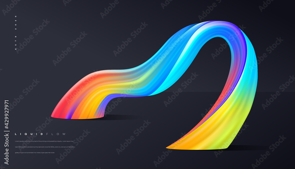 Canvas Prints colorful liquid wave background, dynamic 3d color flow vector element for website, brochure, poster.