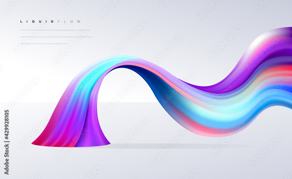 Canvas Prints colorful liquid wave background, dynamic 3d color flow vector element for website, brochure, poster.
