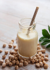 Chick peas milk with chick peas