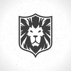 Obraz premium Lion head emblem template for logo or print design