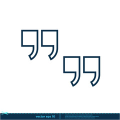 Fototapeta premium quote icon vector illustration simple design element logo template