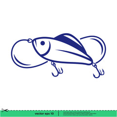 fishing icon vector illustration simple design element