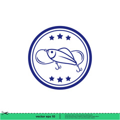 fishing icon vector illustration simple design element