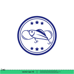 fishing icon vector illustration simple design element