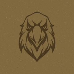 Eagle head emblem template mascot symbol for logo or print design