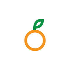Orange logo icon vector template.