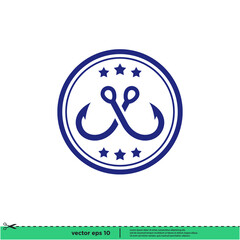 fishing icon vector illustration simple design element
