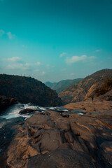 sunset in the mountains