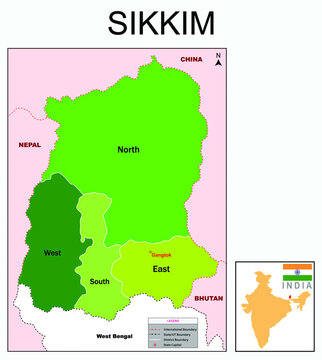 Sikkim Map In Hindi Sikkim Map" Images – Browse 31 Stock Photos, Vectors, And Video | Adobe  Stock
