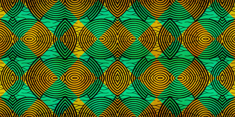 Colorful African fabric – Seamless pattern