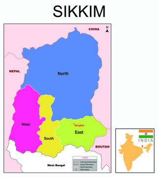 Map Of Sikkim In Hindi Sikkim Map" Images – Browse 31 Stock Photos, Vectors, And Video | Adobe  Stock