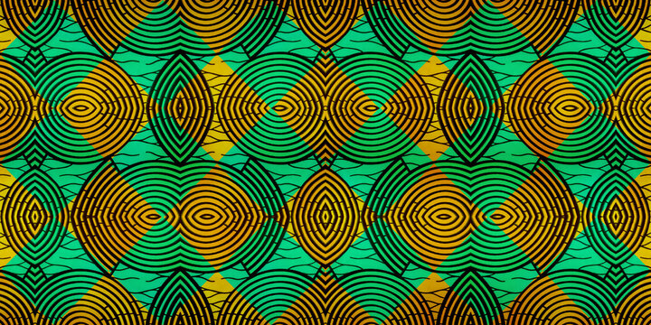 Colorful African fabric – Seamless pattern