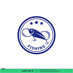fishing icon vector illustration simple design element