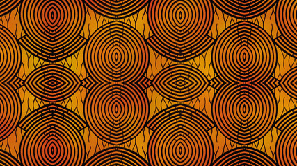 Colorful African fabric – Seamless pattern, cotton, photo - obrazy, fototapety, plakaty