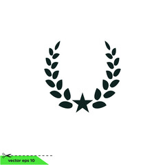 laurel wreath icon winner award symbol