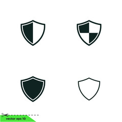 shield protection icon vector illustration simple design element