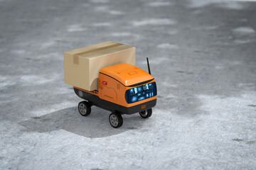  delivery robots carry boxes