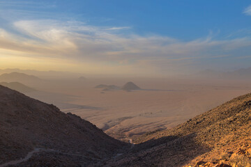 Dust storm in the Namib desert