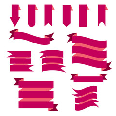 Banners icon set flat design illustration