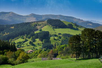 Fototapeta na wymiar Avellaneda landscape, Sopuerta, Biscay, Euskadi, Basque Country, Europe