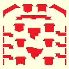 Banners icon set flat design illustration