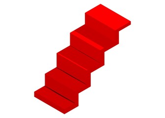Fototapeta premium red and white stairs