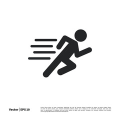 running icon vector illustration simple design element