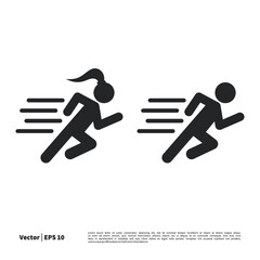 running icon vector illustration simple design element