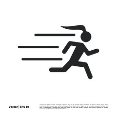 running icon vector illustration simple design element