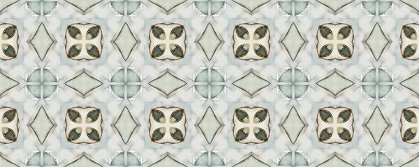 Colorful Decor.  Pink Seamless Tiled Motif. Cyan