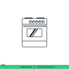 oven bakery icon vector illustration logo template