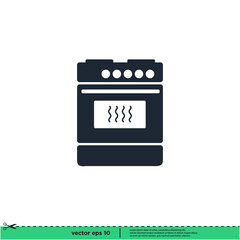 oven bakery icon vector illustration logo template