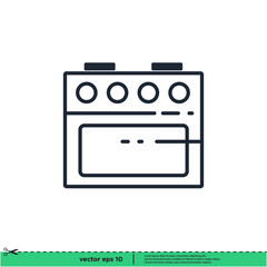 oven bakery icon vector illustration logo template