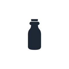 bottle milk icon vector illustration logo template