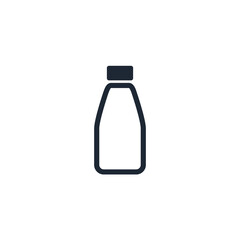 bottle milk icon vector illustration logo template