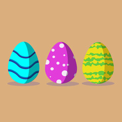 colored easter eggs