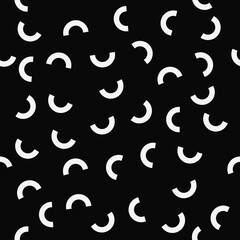 Seamless abstract semicircle shapes pattern. Vector.