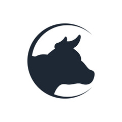 silhouette of a cow 