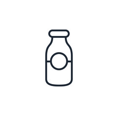 bottle milk icon vector illustration logo template