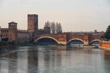 Verona, beautiful view of the historic center.