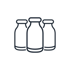 bottle milk icon vector illustration logo template