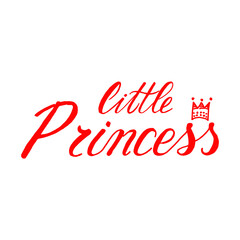 Little princess baby design vector  lettering