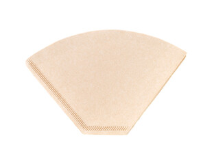 Coffee filters on white background